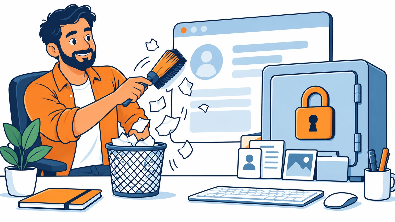 Ilustração conceitual sobre limpar o cache do navegador sem apagar o que precisa
